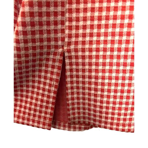 Zara Red/White Gingham Mini Dress Women's Medium - Picture 5 of 9